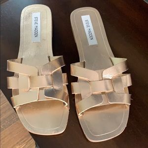 Steve Madden Rose Gold Leather Sandals
